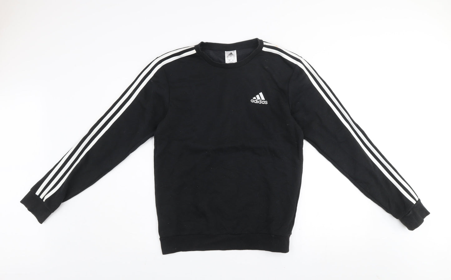 Adidas Mens Black Pullover Sweatshirt Small Crew Neck