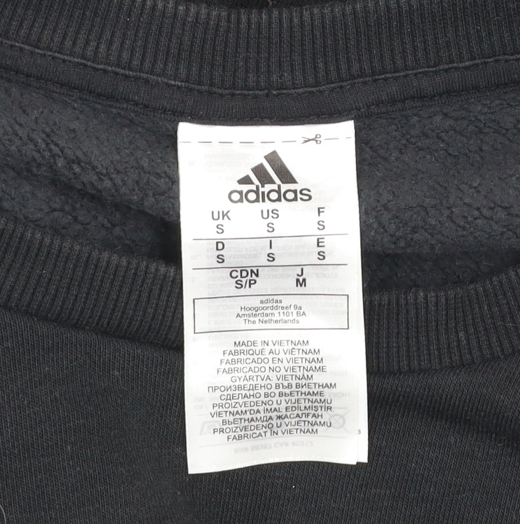 Adidas Mens Black Pullover Sweatshirt Small Crew Neck
