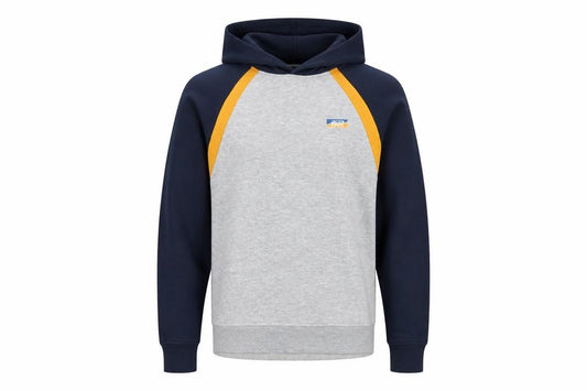 Mens UK XL Regular JACK & JONES Grey Pullover Hoodie