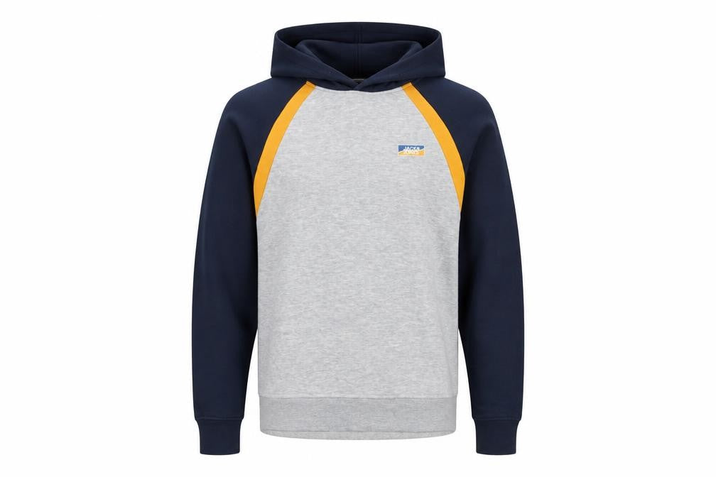 Mens UK XL Regular JACK & JONES Grey Pullover Hoodie