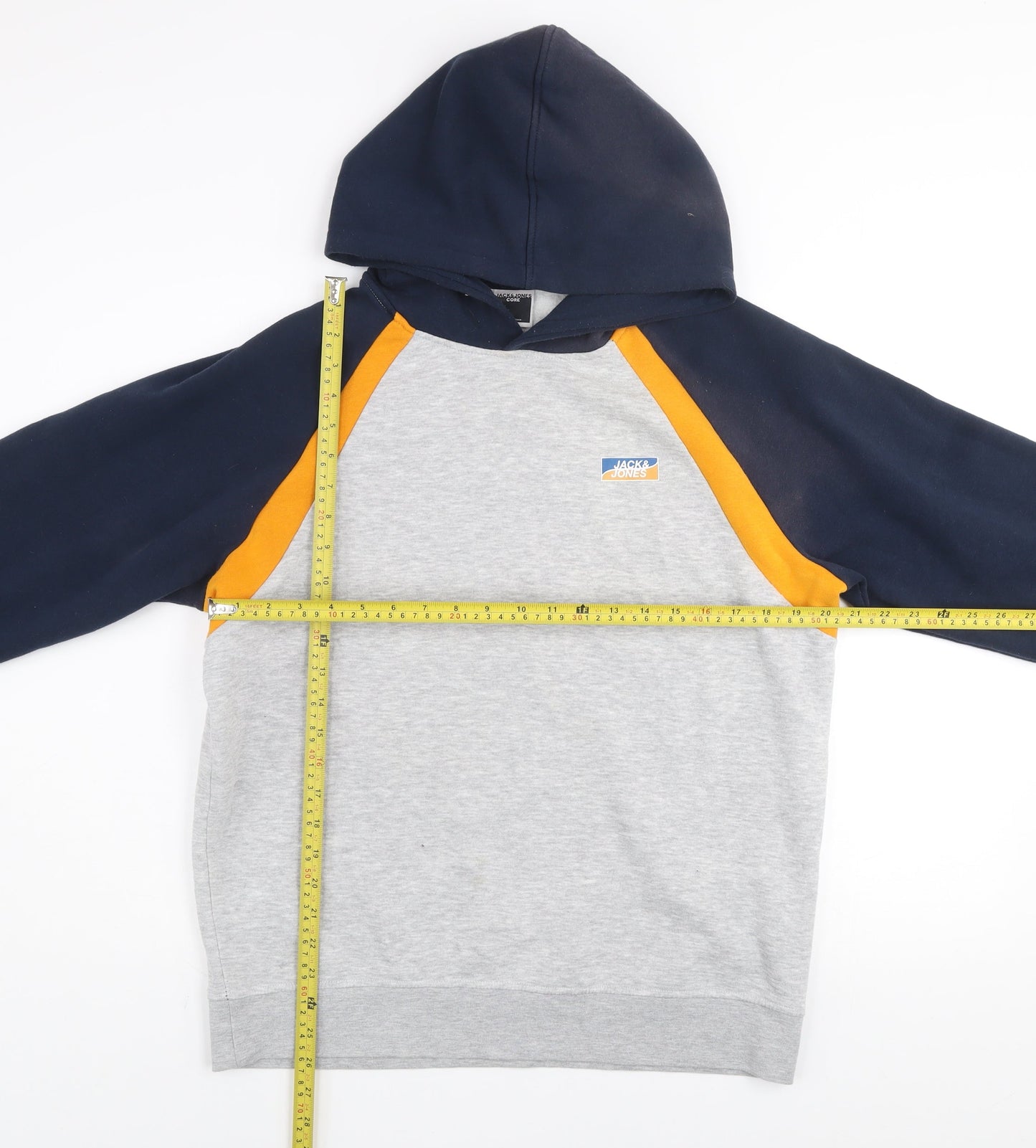 Jack & Jones Men's Grey Pullover Hoodie XL