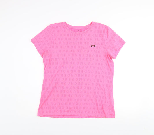 Under Armour Men’s Pink Lightweight T-Shirt L Gym Training Top