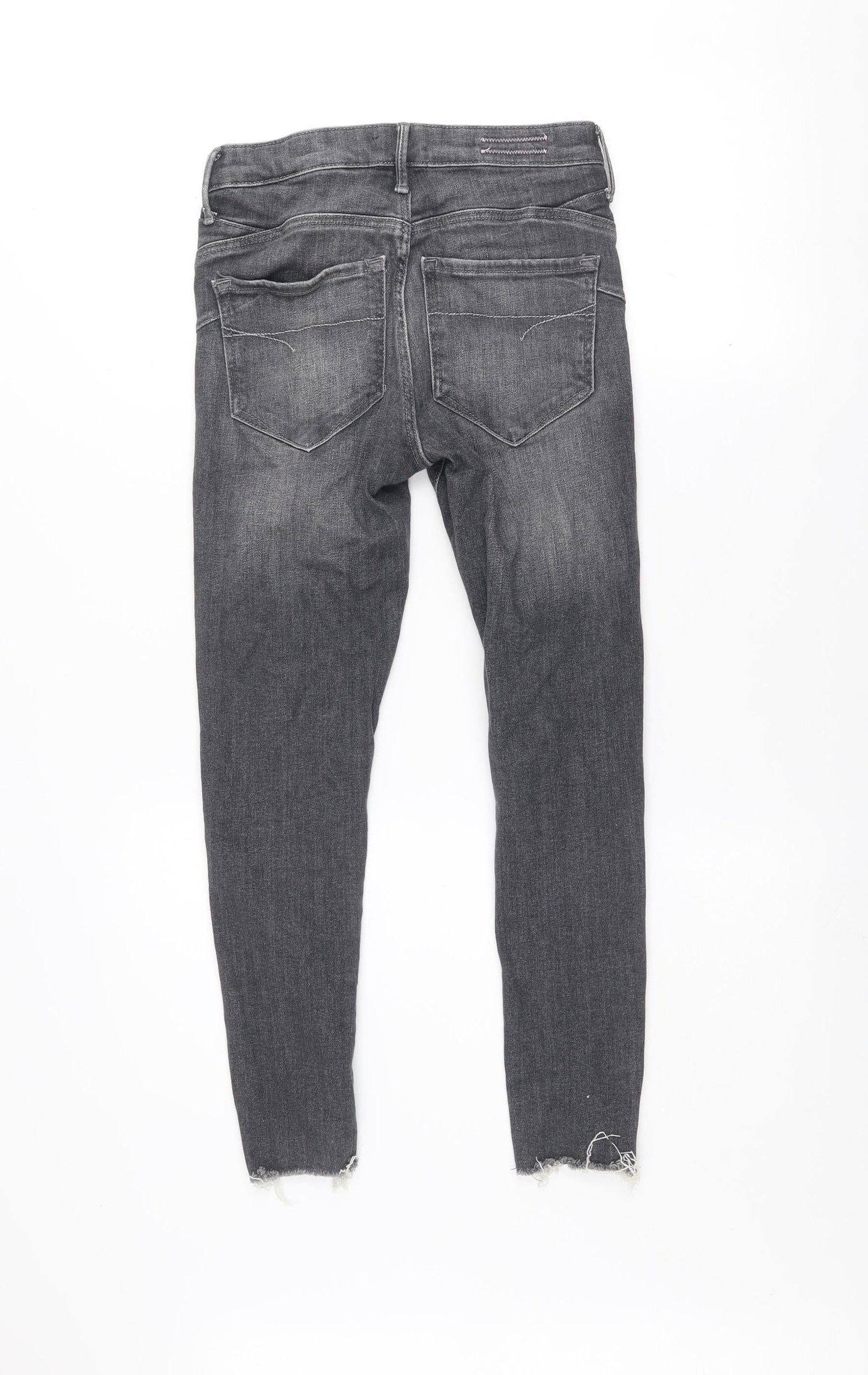 River Island Women Grey Skinny Distressed Jeans Size 8
