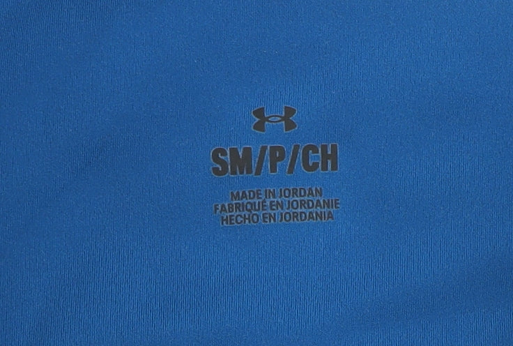 Under Armour Womens Blue Colourblock Leggings Size S Athletic Fit