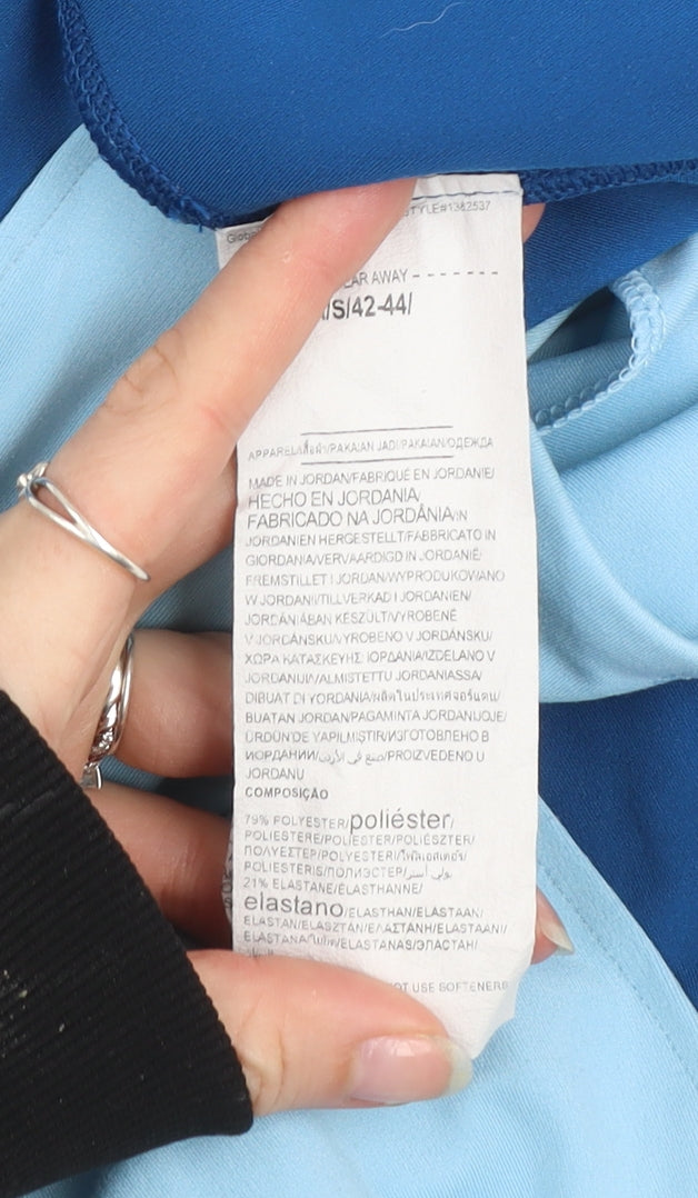 Under Armour Womens Blue Colourblock Leggings Size S Athletic Fit