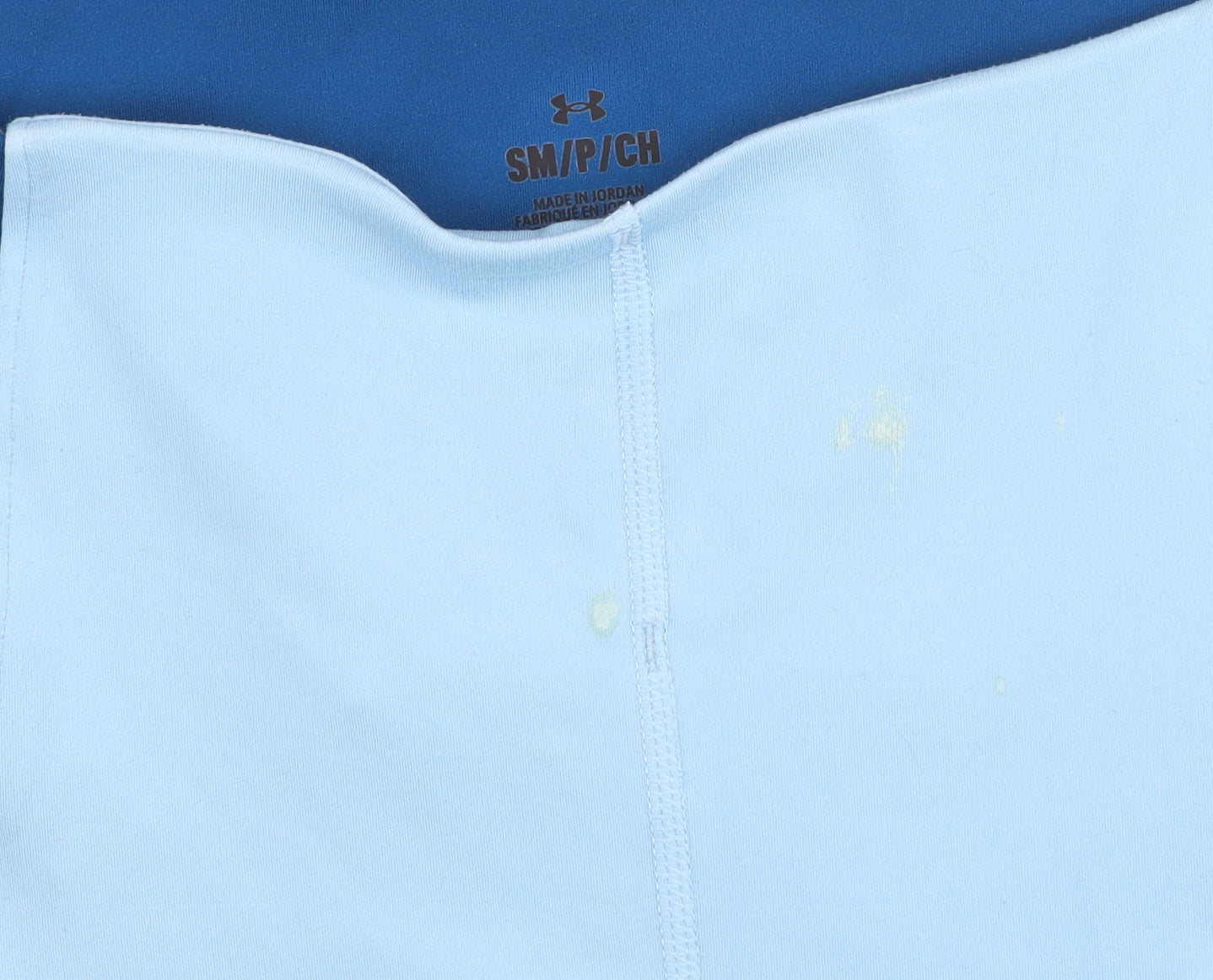 Under Armour Womens Blue Colourblock Leggings Size S Athletic Fit