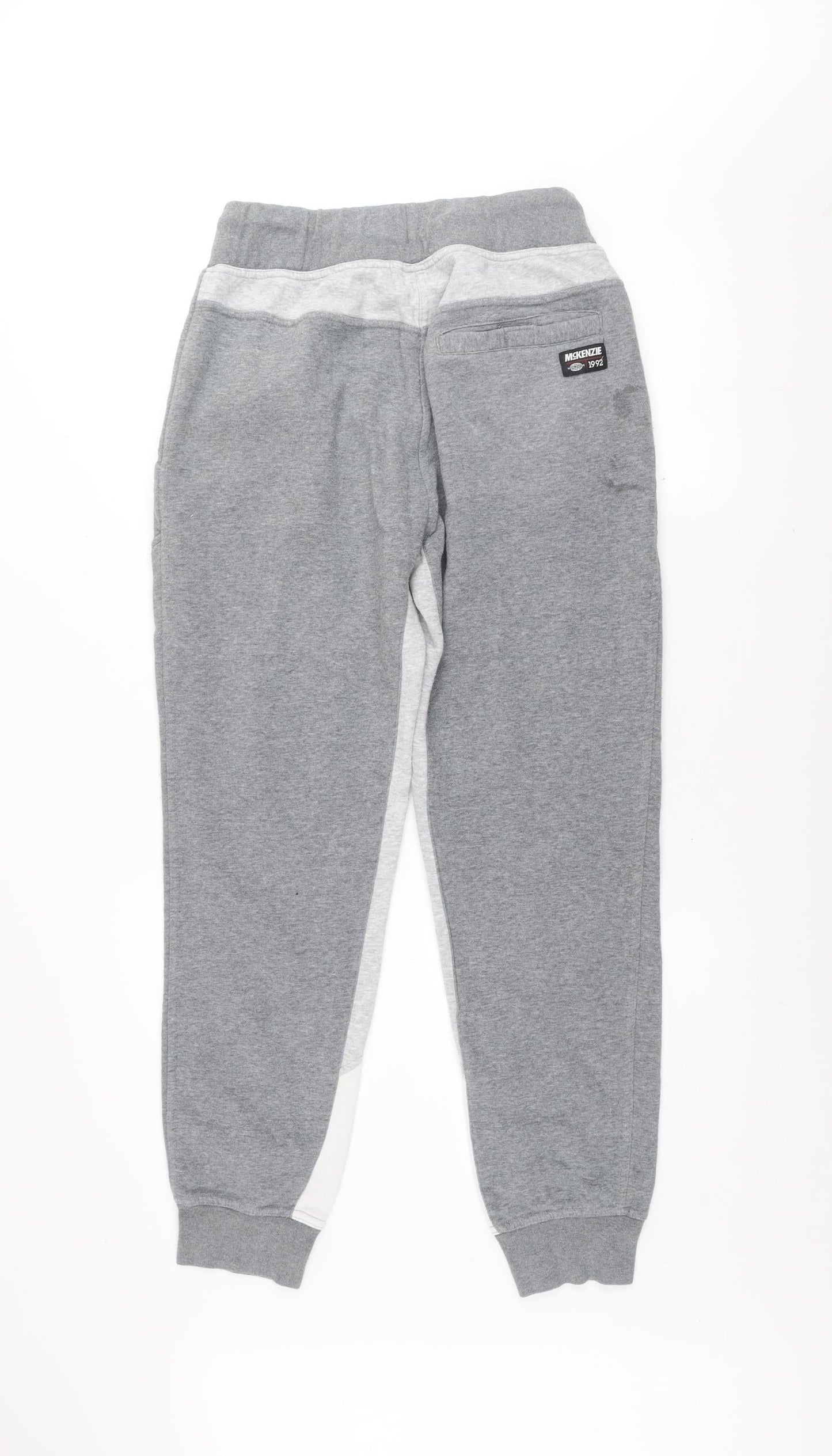 McKenzie Men’s Grey Jogger Sweatpants L Fleece Tapered Activewear