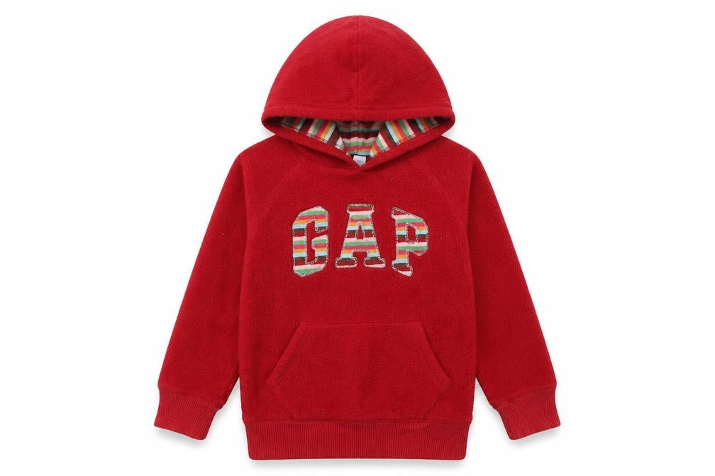 Gap Kids Girls Red Fleece Hoodie XS 4-5 Years Pullover Sweatshirt