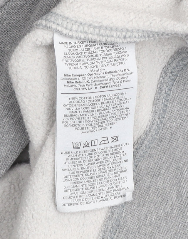 Nike Mens Grey Logo Pullover Sweatshirt L Regular Fit Fleece