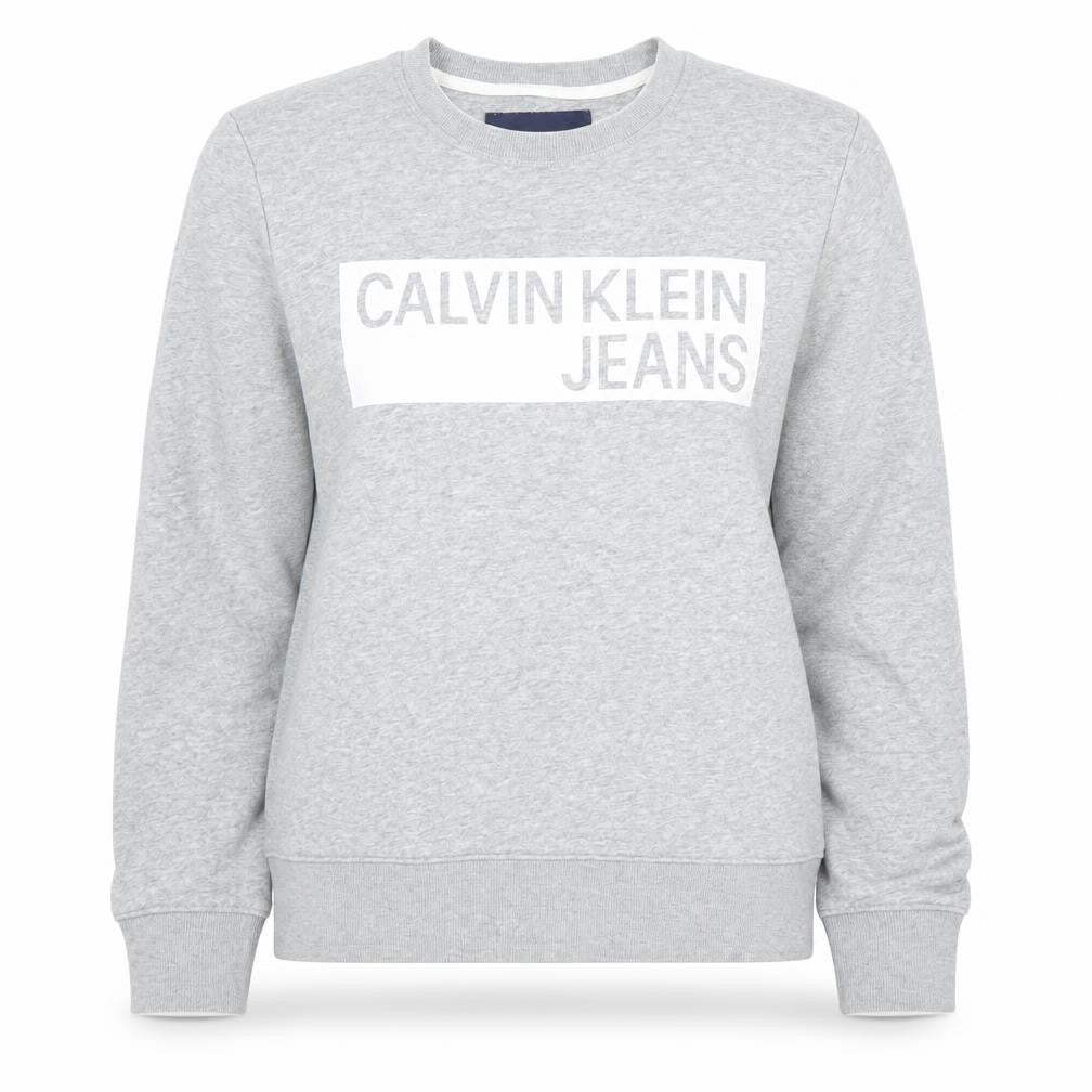 Calvin Klein Jeans Women's Grey Logo Sweatshirt Size S Pullover