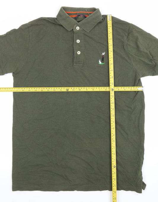 Typhoon Polo Country Clothing Green Men's M Cotton Golf Polo Shirt