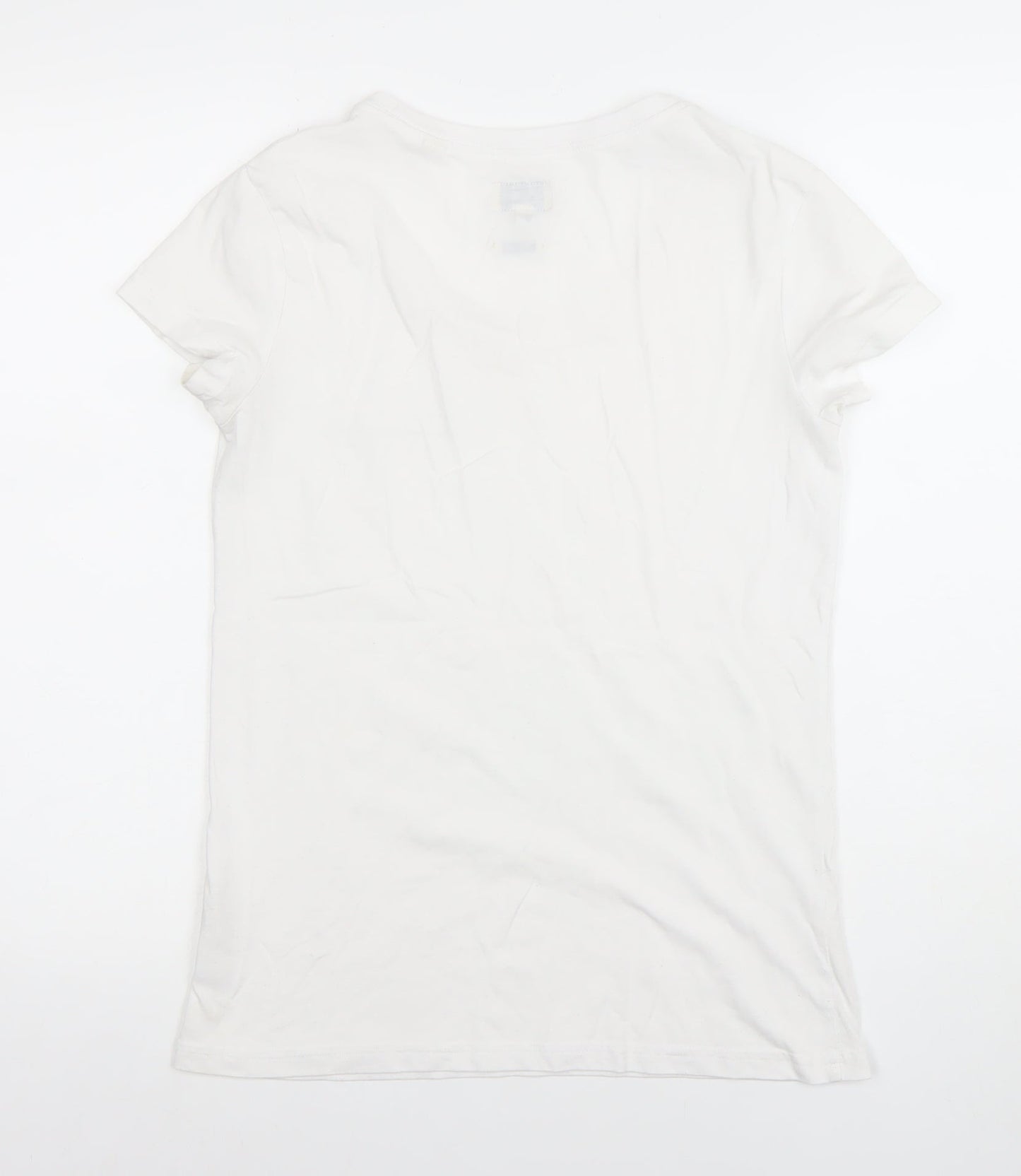 Jack Wills Women’s White Slim Fit T-Shirt Size 6