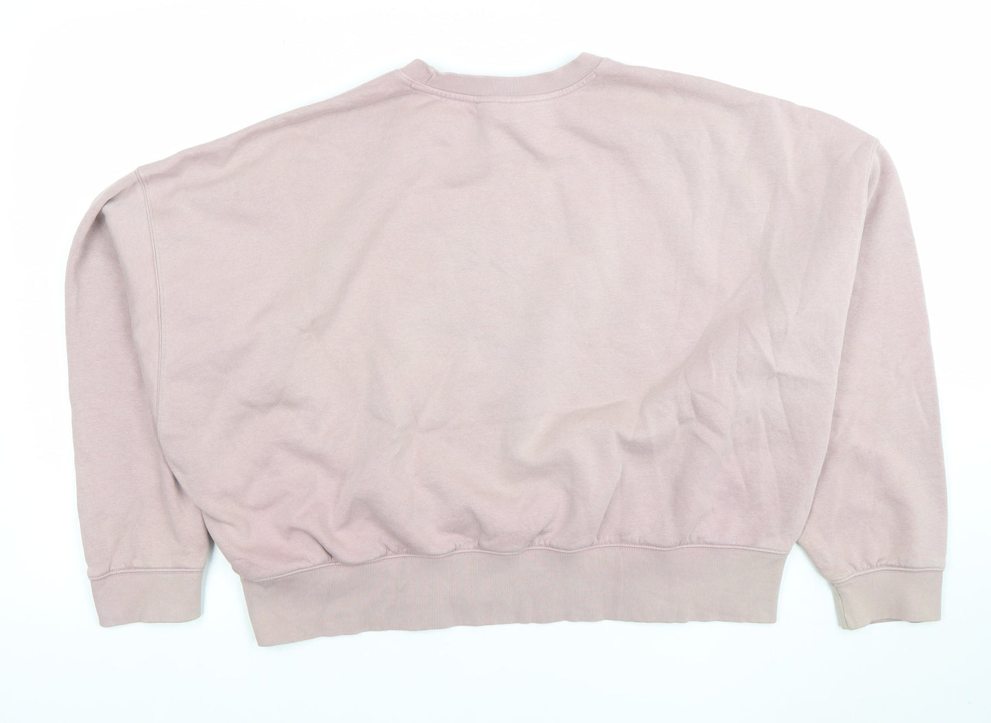 Adidas Women Pink Crew Neck Pullover Sweatshirt Size 14 Cotton