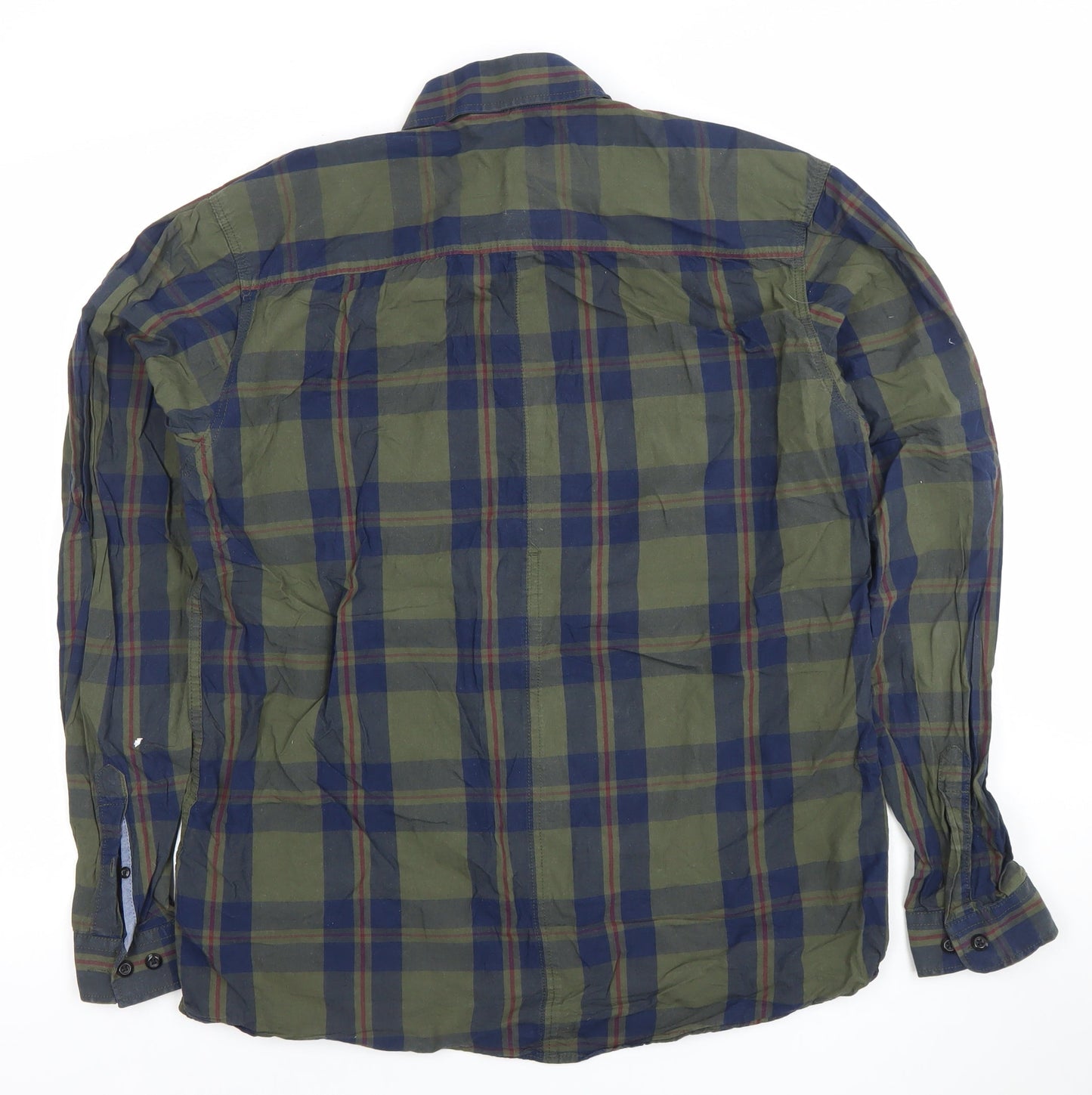 Jack & Jones Core Men's Green Check Long Sleeve Button-Up Shirt XL