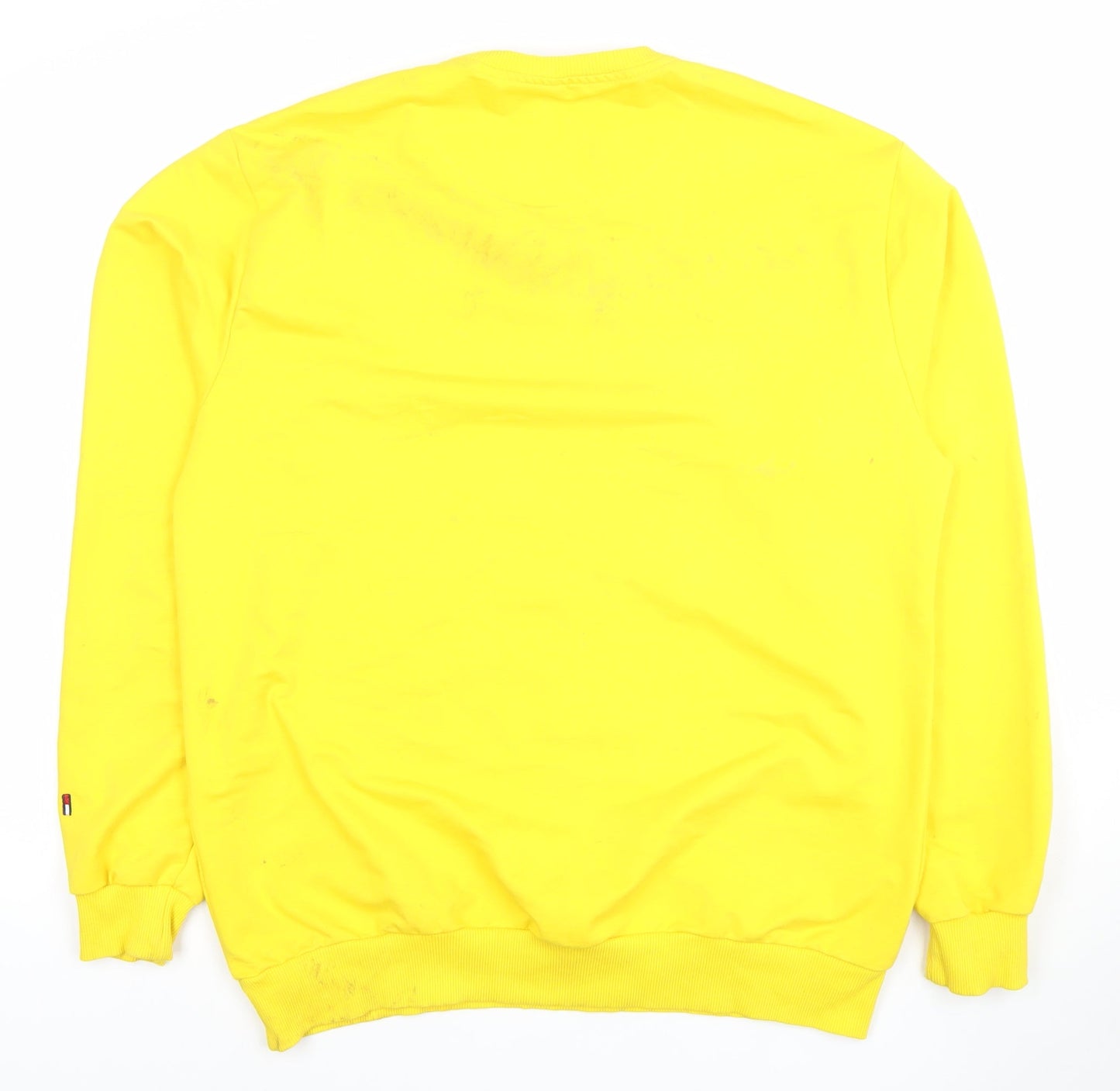 Tommy Hilfiger Men's Yellow Logo Pullover Sweatshirt 2XL