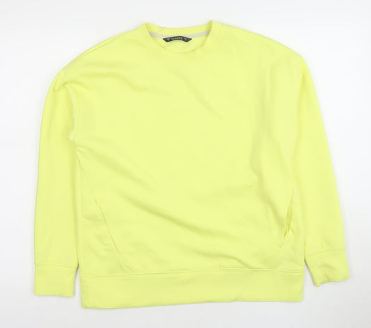 Dunnes Women Yellow Crew Neck Pullover Sweatshirt Size S
