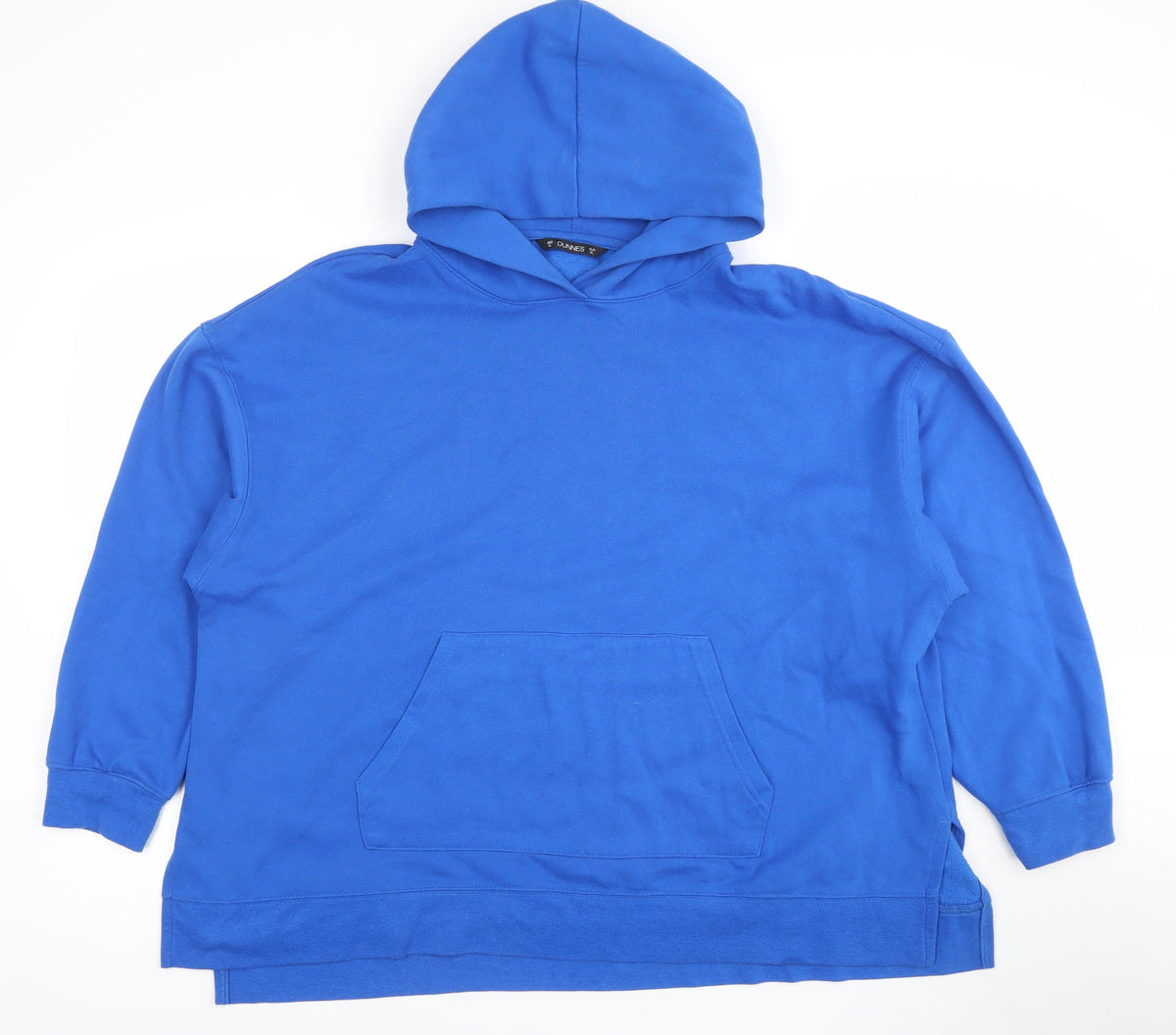 Additional front view of Dunnes Women’s Blue Pullover Hoodie XL Cotton Blend Casual