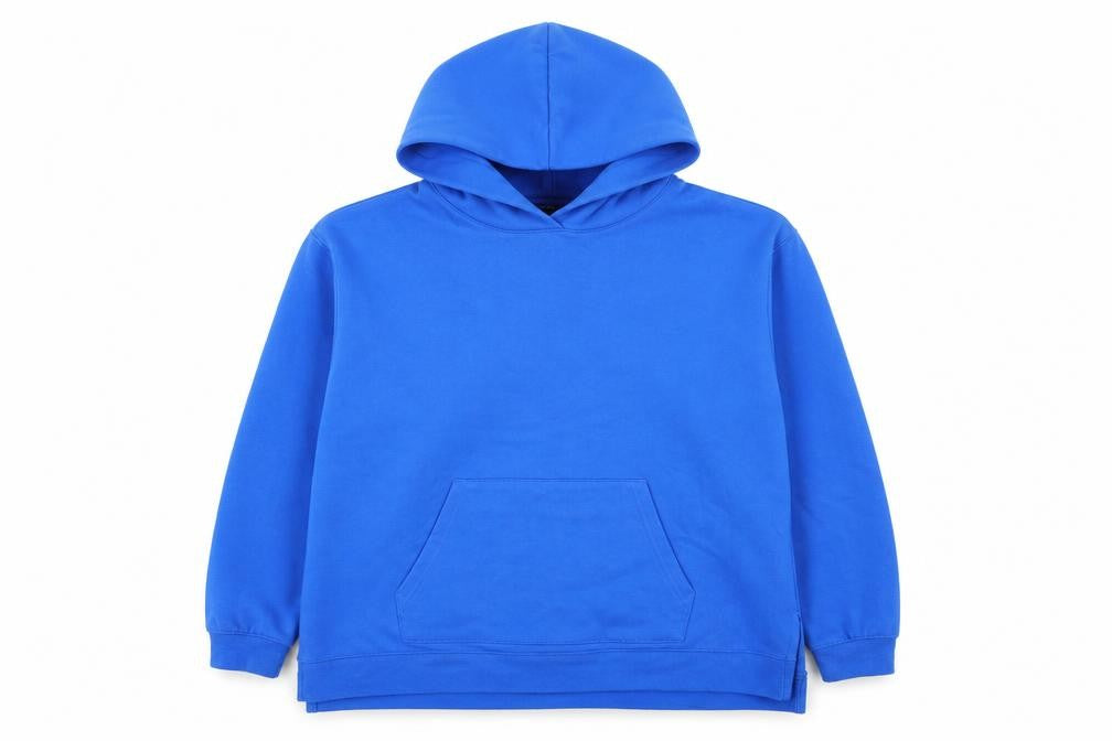 Front view of Dunnes Women’s Blue Pullover Hoodie XL Cotton Blend Casual