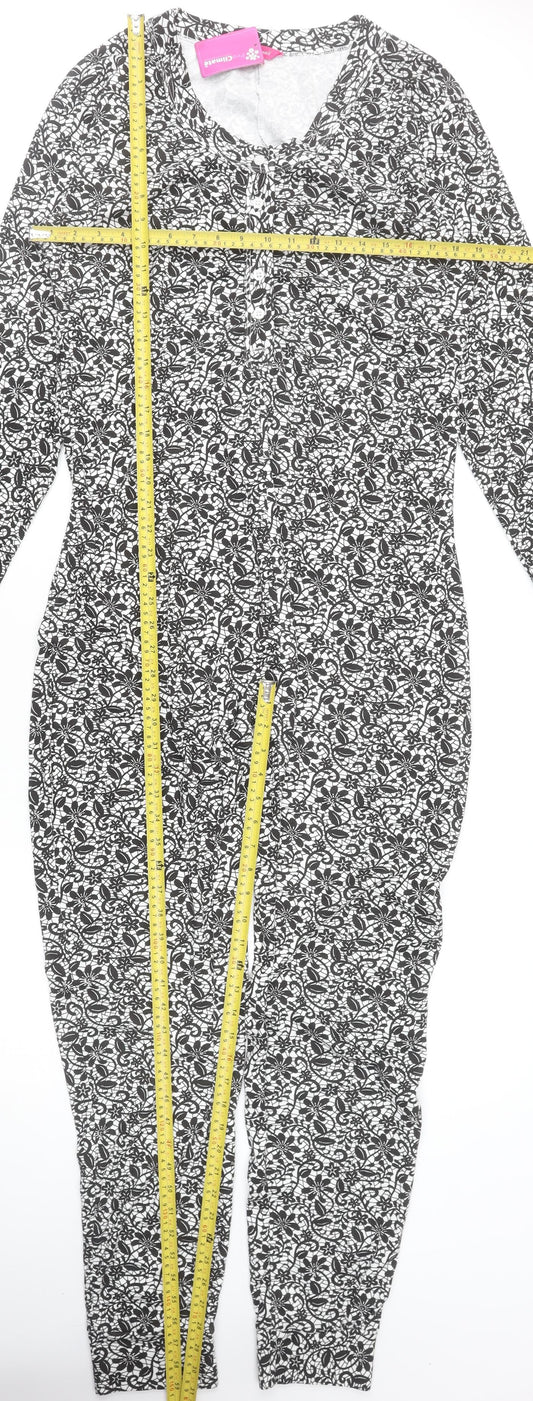 ProClimate Women's Black Floral Jersey One Piece Pyjama 18-20