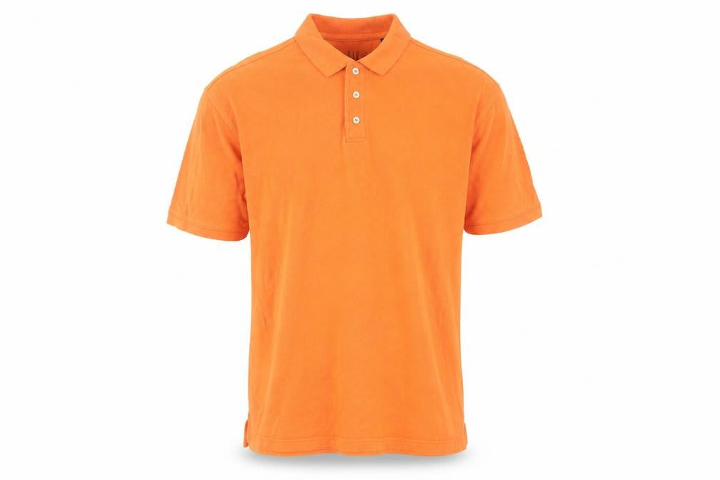 GAP Men's Orange Cotton Short Sleeve Pique Polo Shirt Size L