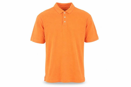 GAP Men's Orange Cotton Short Sleeve Pique Polo Shirt Size L