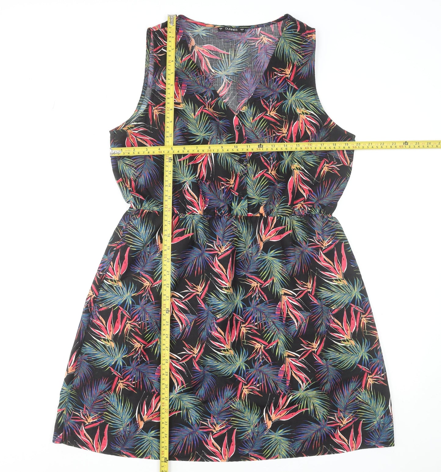 St. Bernard for Dunnes Stores Women's Multicoloured Tropical A-Line Sleeveless Dress L