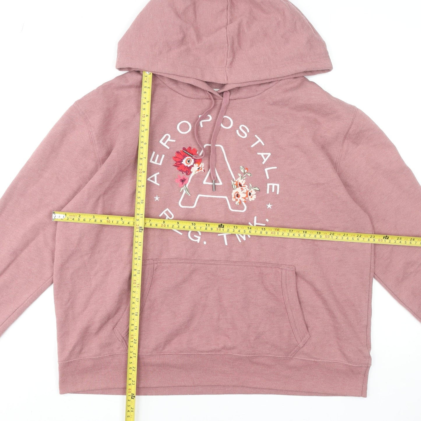 Aeropostale Women’s Pink Pullover Hoodie XL Embroidered Logo