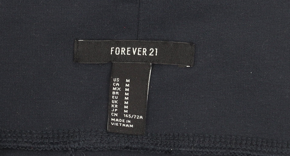 Forever 21 Women Black M Jersey Pencil Skirt High Waist Stretch