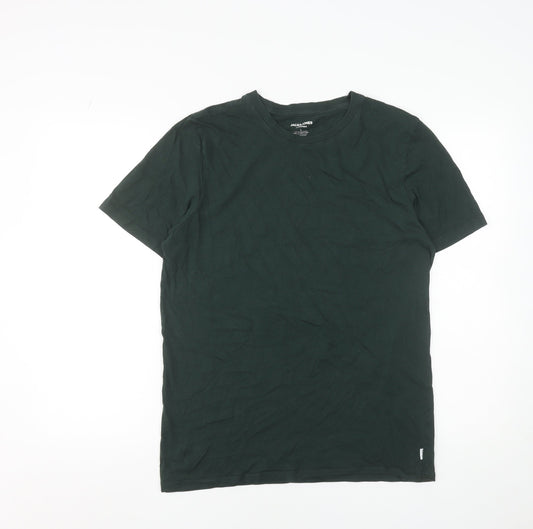 Jack & Jones Men’s Green Organic Cotton Crew Neck T-Shirt L