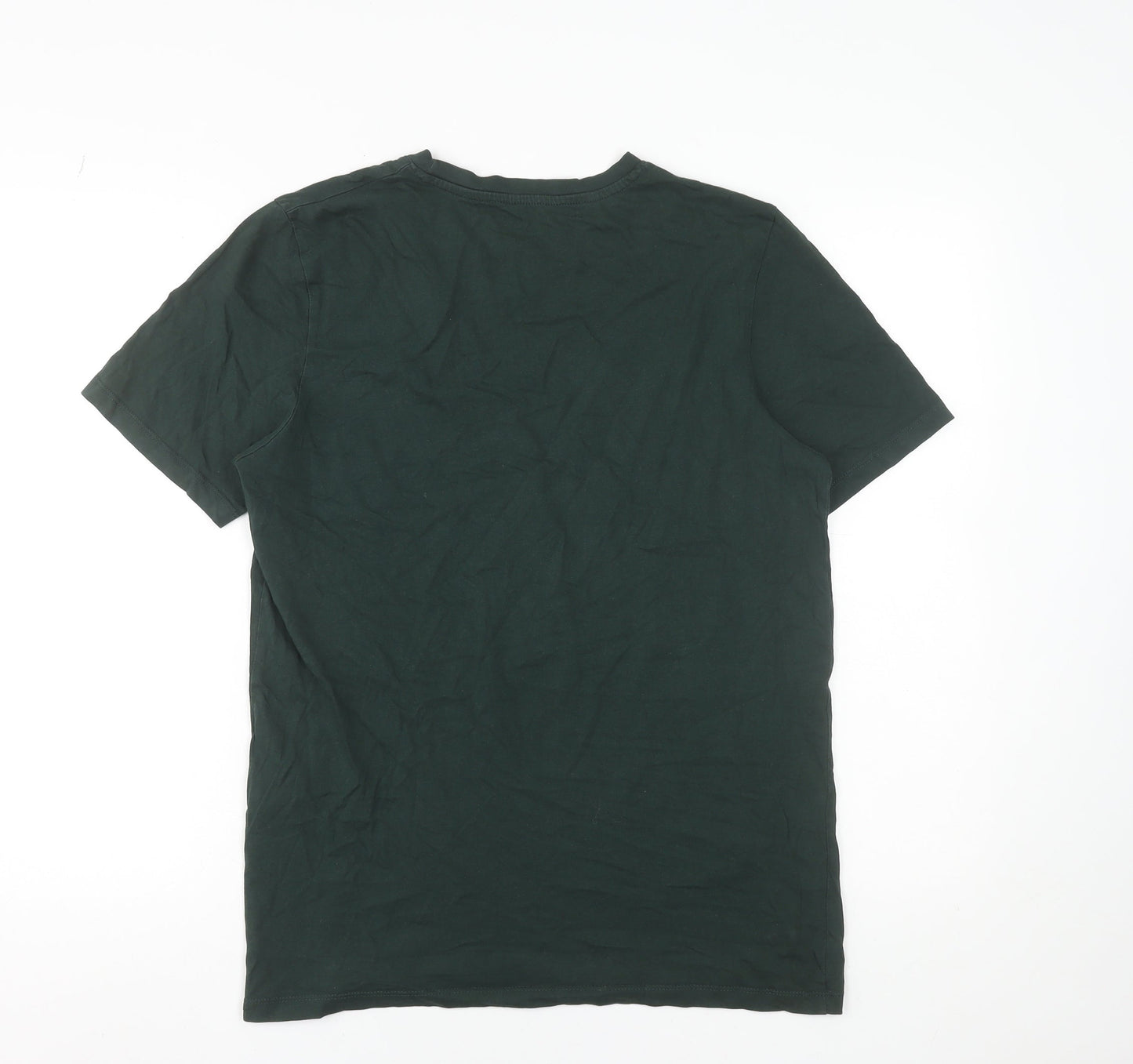 Jack & Jones Men’s Green Organic Cotton Crew Neck T-Shirt L
