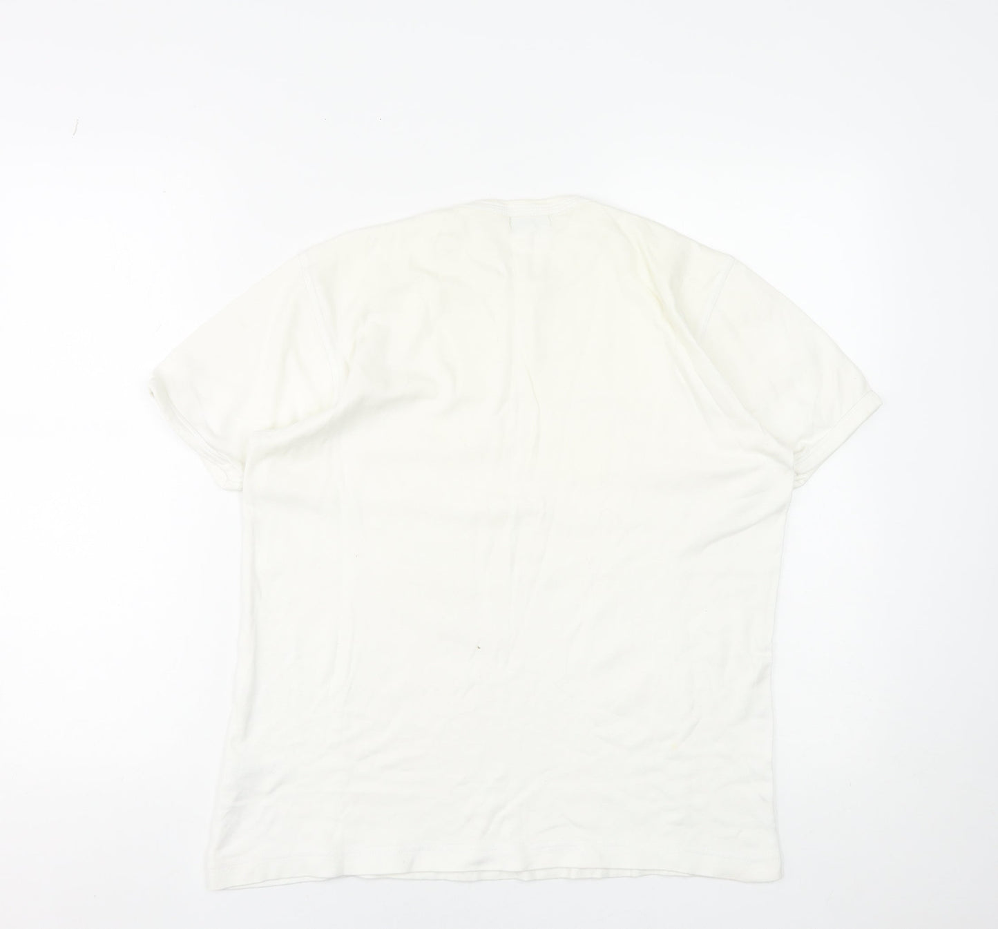 Dunnes Stores Women’s White Cotton Basic T-Shirt Size M Regular Fit