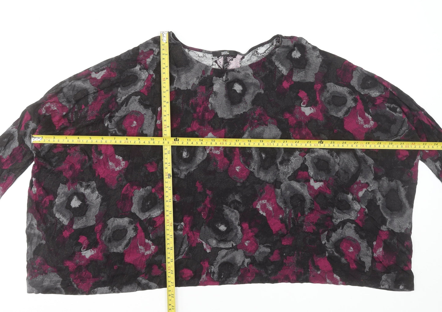Marks and Spencer Women's Multicoloured Floral Tunic Blouse UK 12