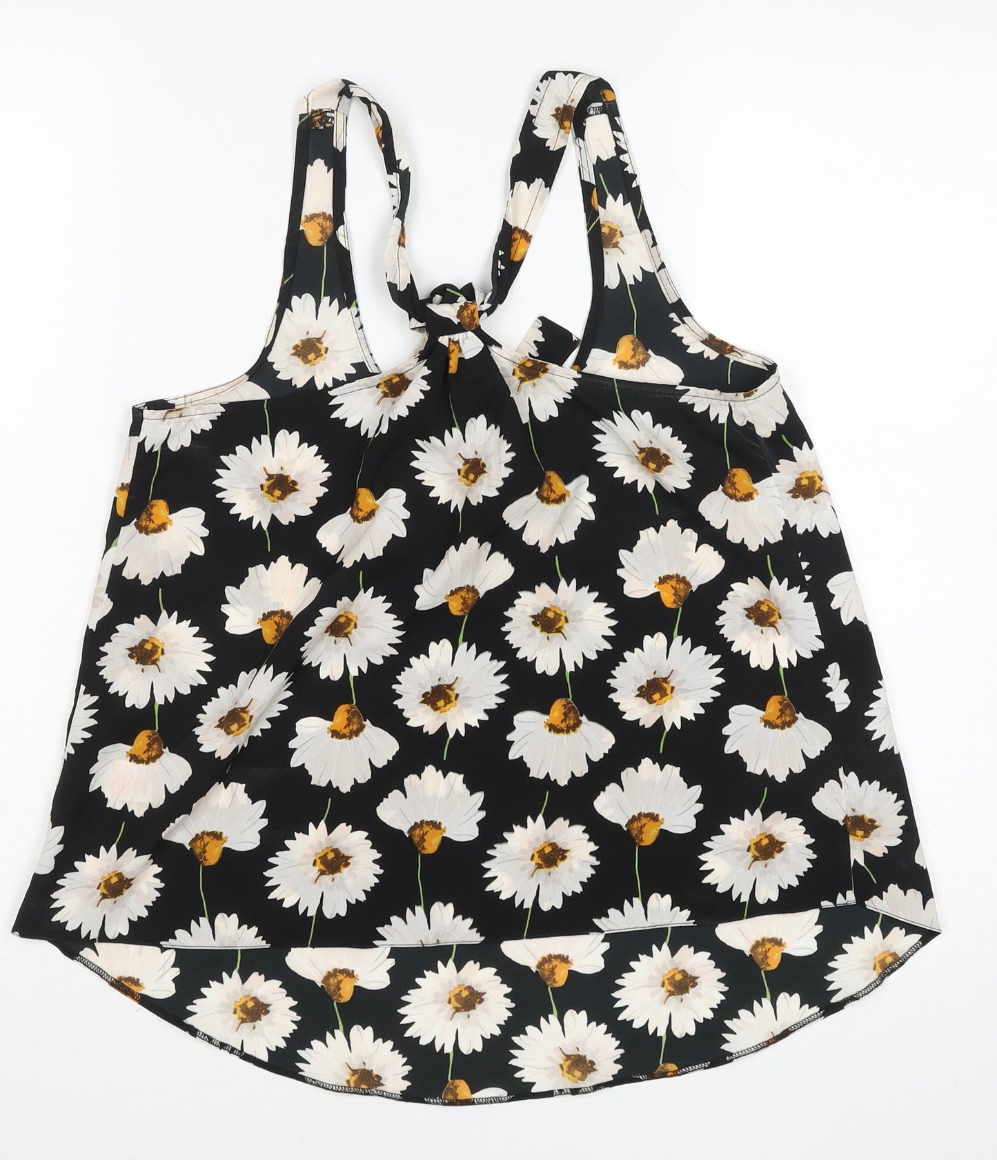 Dorothy Perkins Women Black Floral Halter Camisole Top Size 10