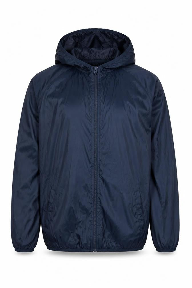 Dunnes Men's Blue S Lightweight Hooded Windbreaker Jacket
