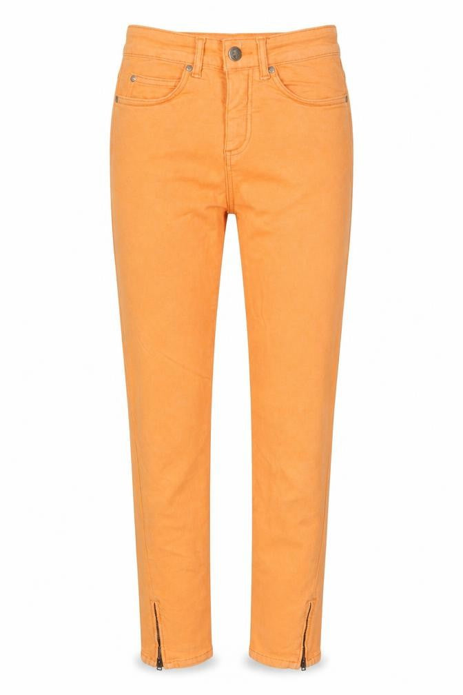 Front view of G-Star RAW Women's Orange Skinny Jeans, size 6, Mid Rise Stretch