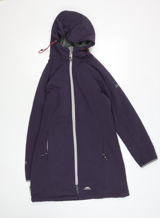 Trespass Women Purple Softshell Hooded Waterproof Jacket M 12