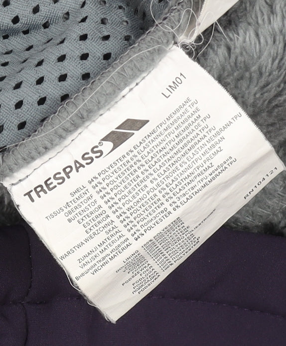 Trespass Women Purple Softshell Hooded Waterproof Jacket M 12