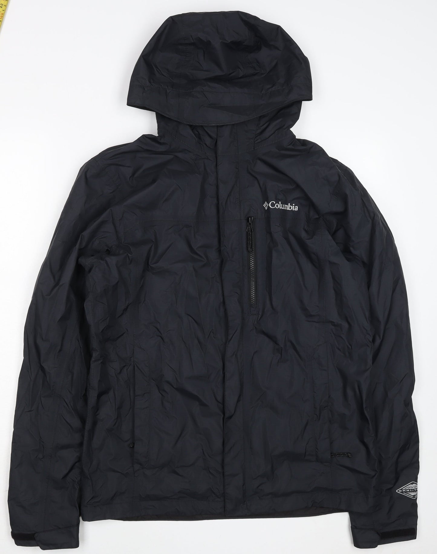 Columbia Men's Black Waterproof Hooded Rain Jacket M