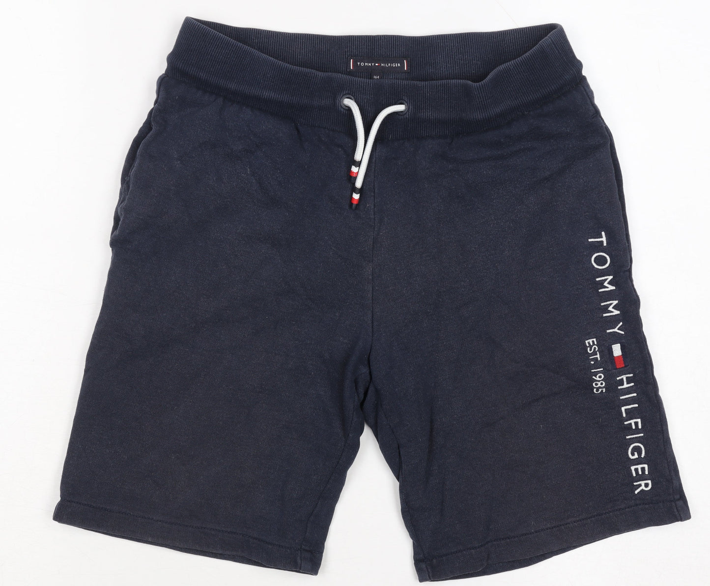 Tommy Hilfiger Boys Navy Sweat Shorts 13-14 Years Drawstring Waist