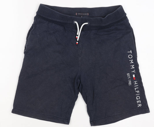 Tommy Hilfiger Boys Navy Sweat Shorts 13-14 Years Drawstring Waist