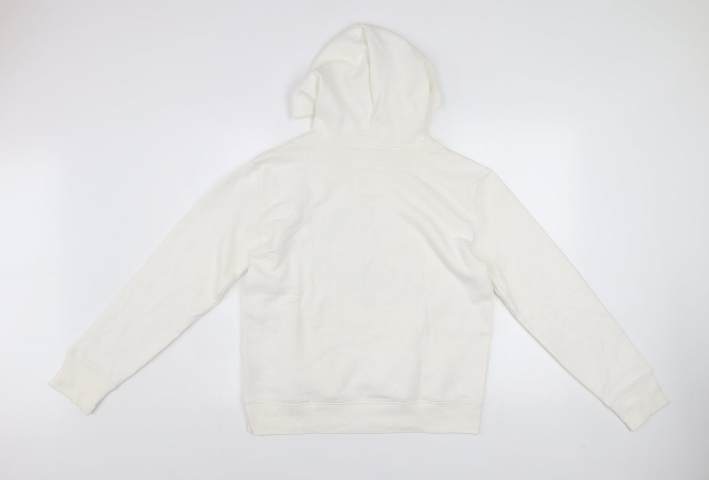 Aeropostale Womens White Pullover Hoodie Medium Cotton Blend