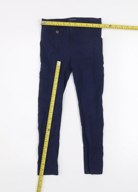 Ralph Lauren Girls Blue Jegging Trousers Size 6 Years Stretch Cotton Blend