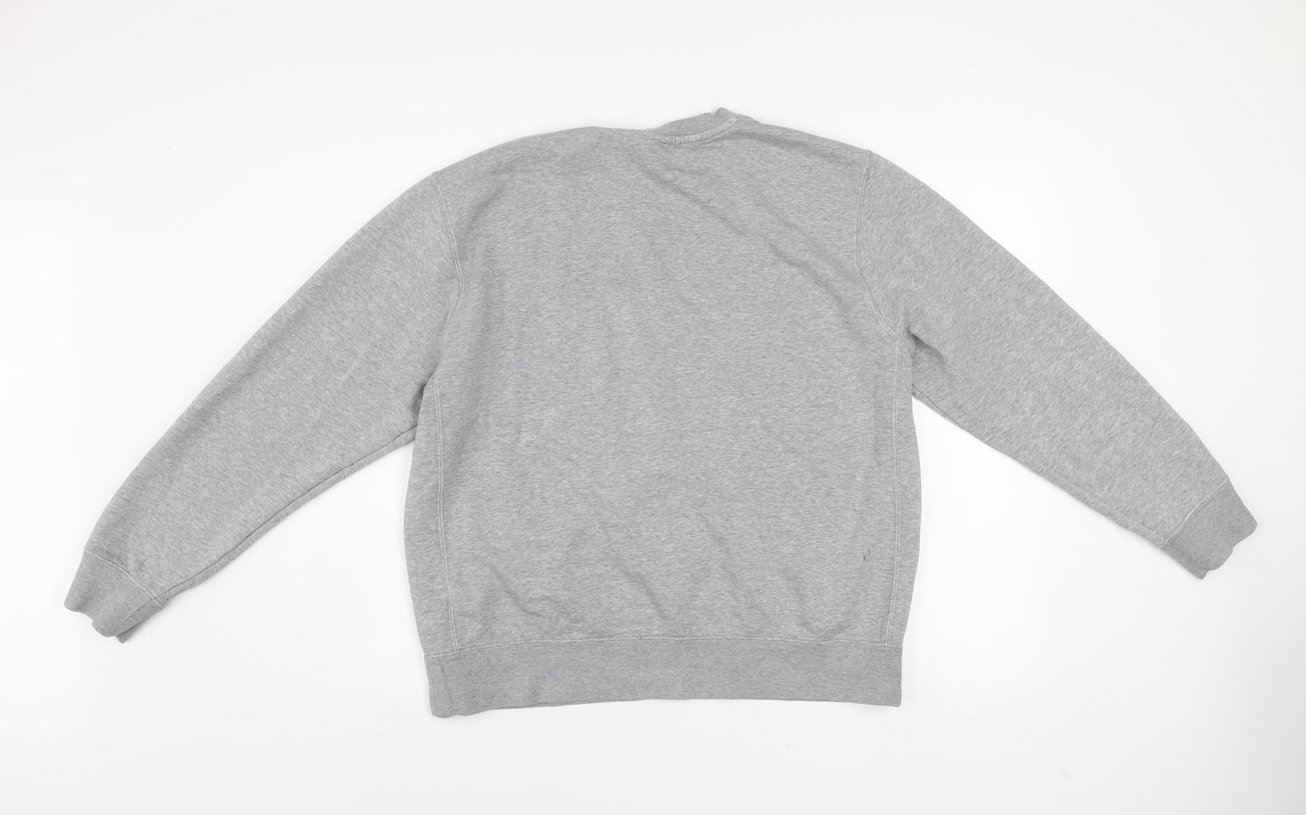 Nike Men's Grey Crew Neck Pullover Sweatshirt Size L Cotton Blend