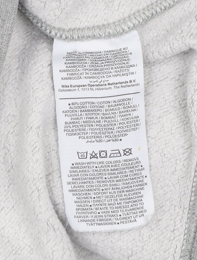 Nike Men's Grey Crew Neck Pullover Sweatshirt Size L Cotton Blend