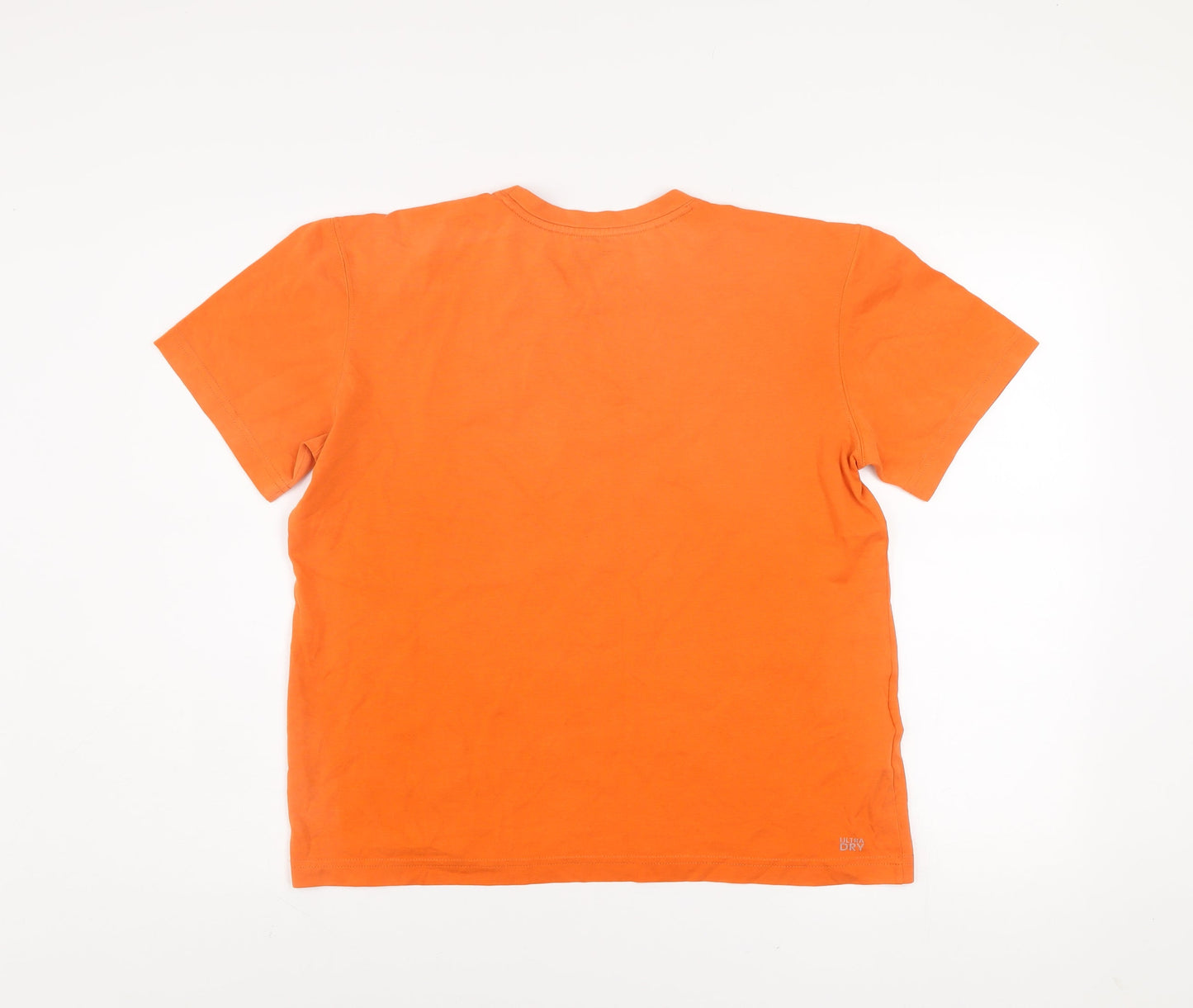 Lacoste Mens Orange Cotton Blend Short Sleeve Crew Neck T-Shirt L