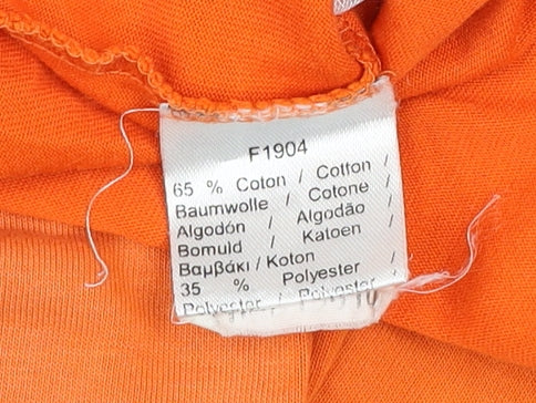 Lacoste Mens Orange Cotton Blend Short Sleeve Crew Neck T-Shirt L