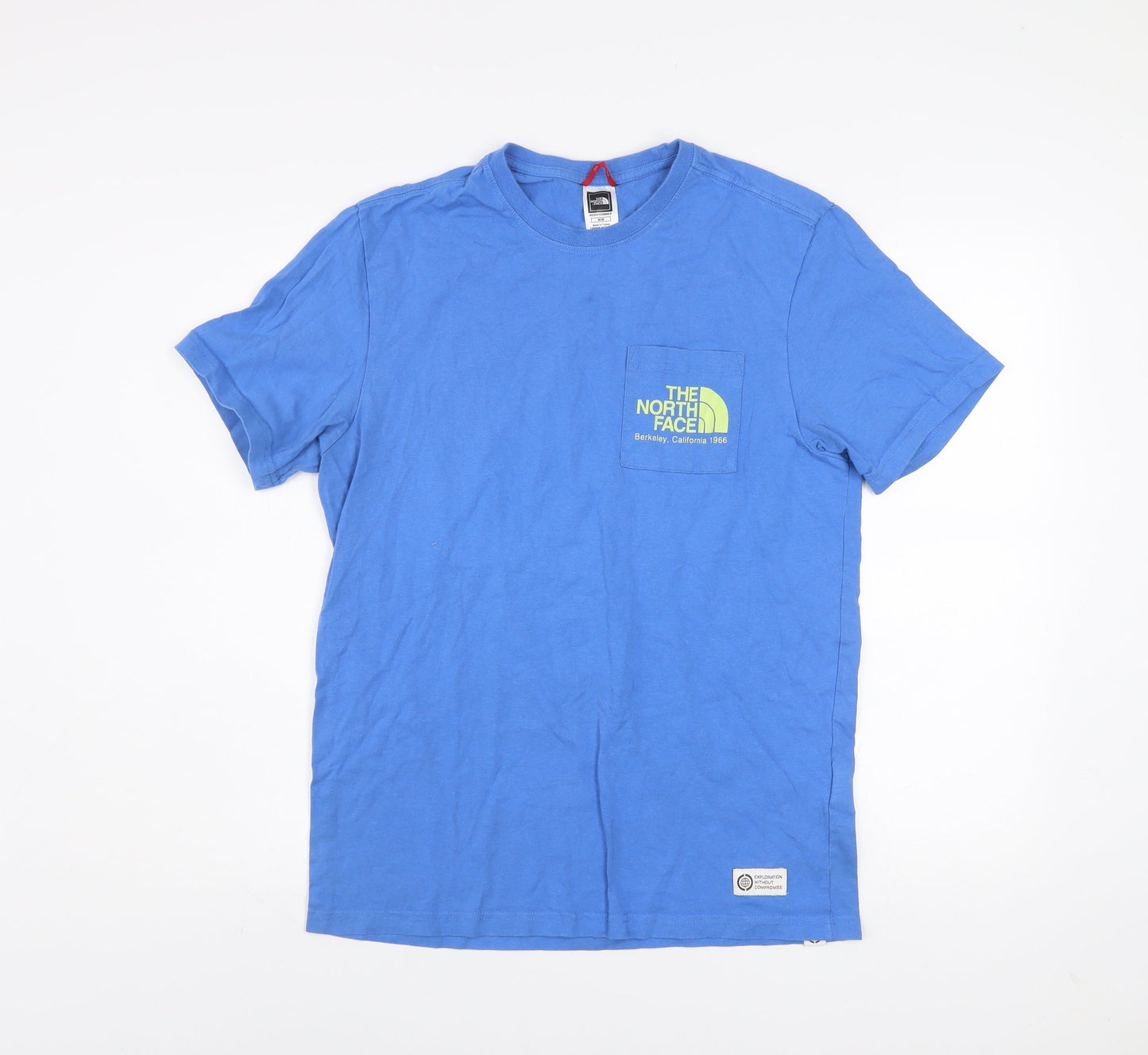 The North Face Men's Blue Cotton Crew Neck Short Sleeve T-Shirt M