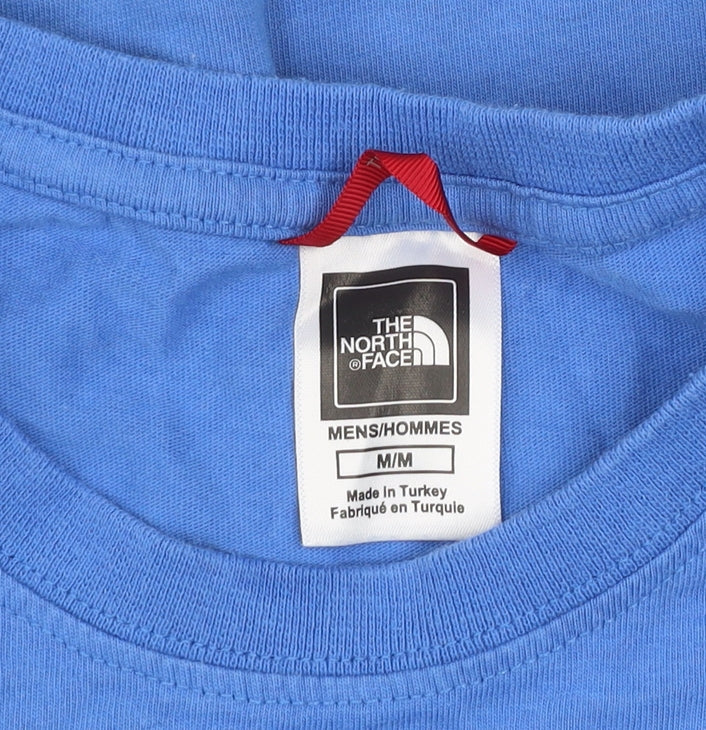 The North Face Men's Blue Cotton Crew Neck Short Sleeve T-Shirt M
