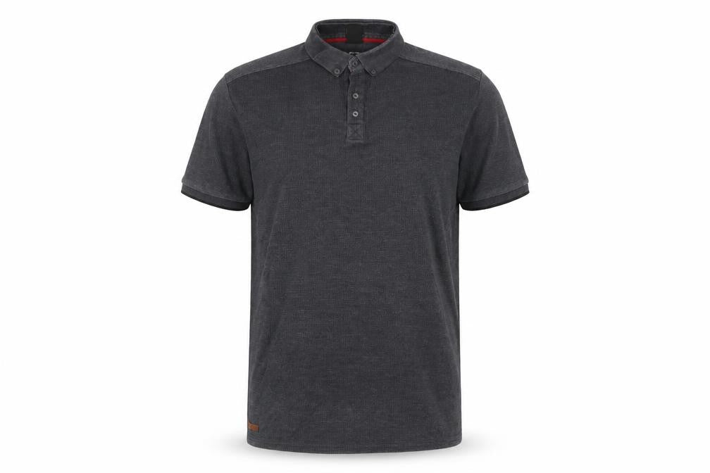 Front view of LFC Men’s Grey 2XL Cotton Blend Short Sleeve Polo Shirt