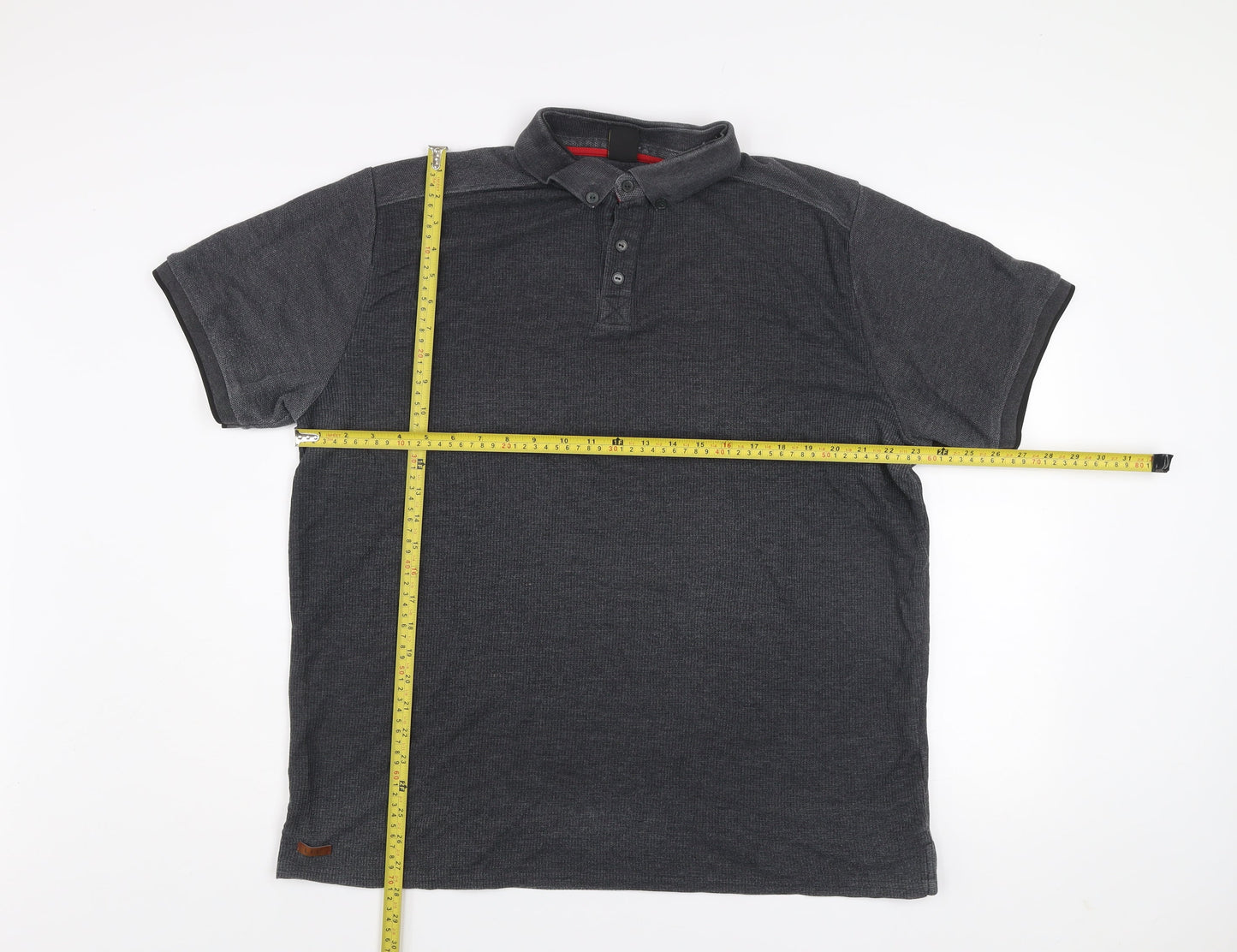 LFC Men’s Grey 2XL Cotton Blend Short Sleeve Polo Shirt